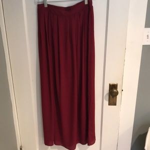 Maroon full length skirt